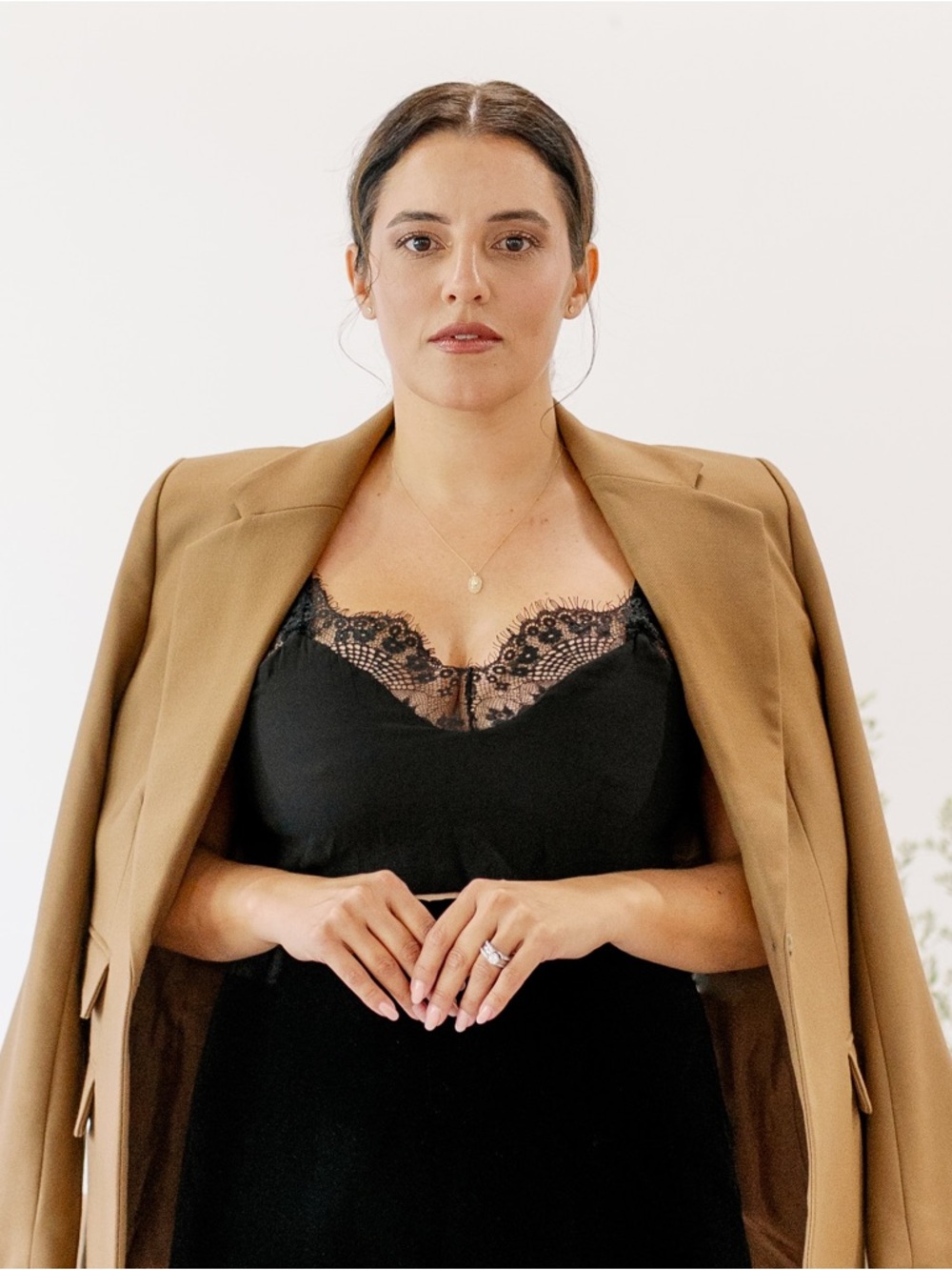 Zara Black Lace-Trim Cami